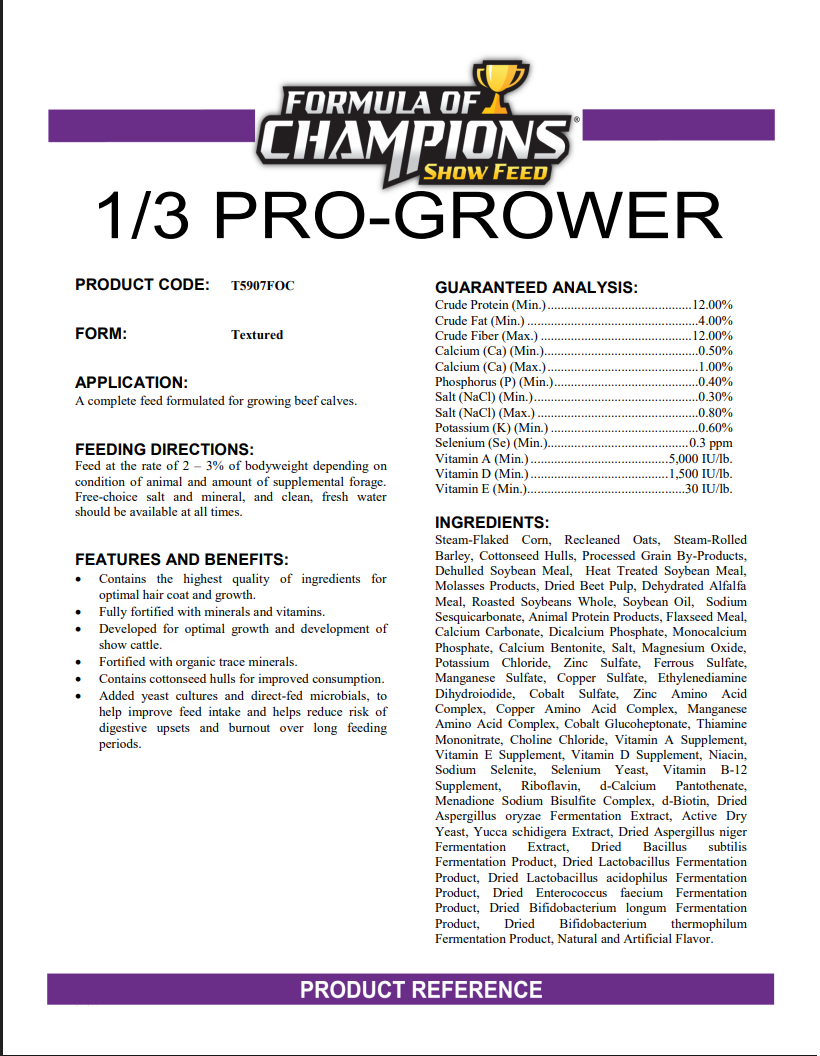 Formula of Champions 1/3 Pro Grower