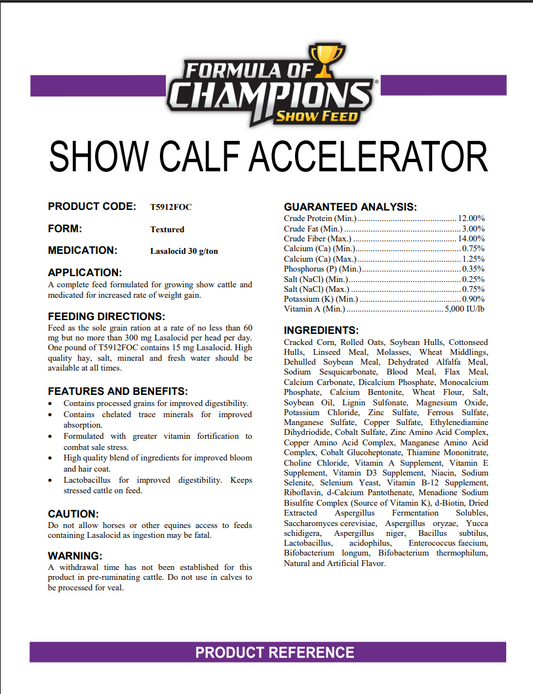 Formula of Champions Calf Accelerator