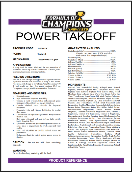 Formula of Champions Power Takeoff