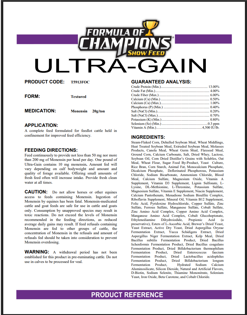 Formula of Champions Ultra Gain