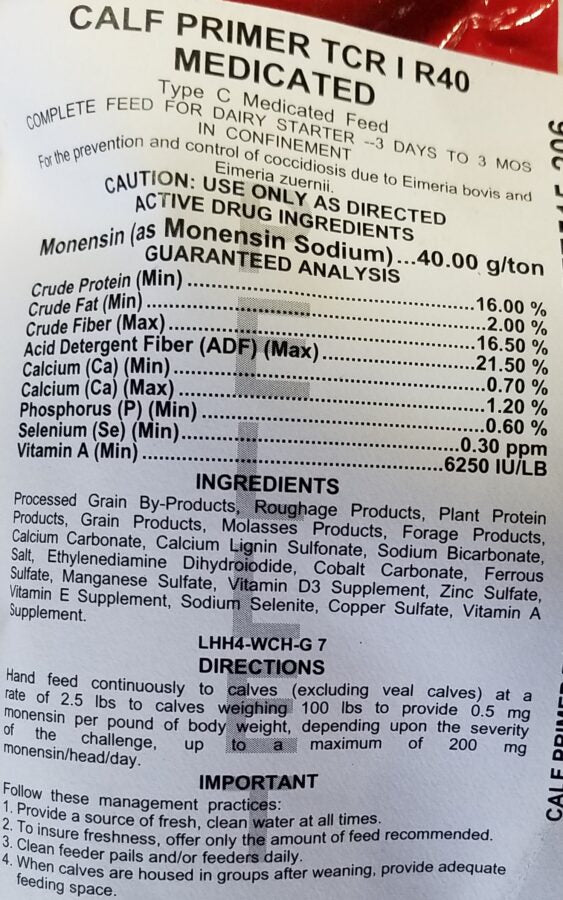 Purina Calf Primer TCR I R40 - 50 lb