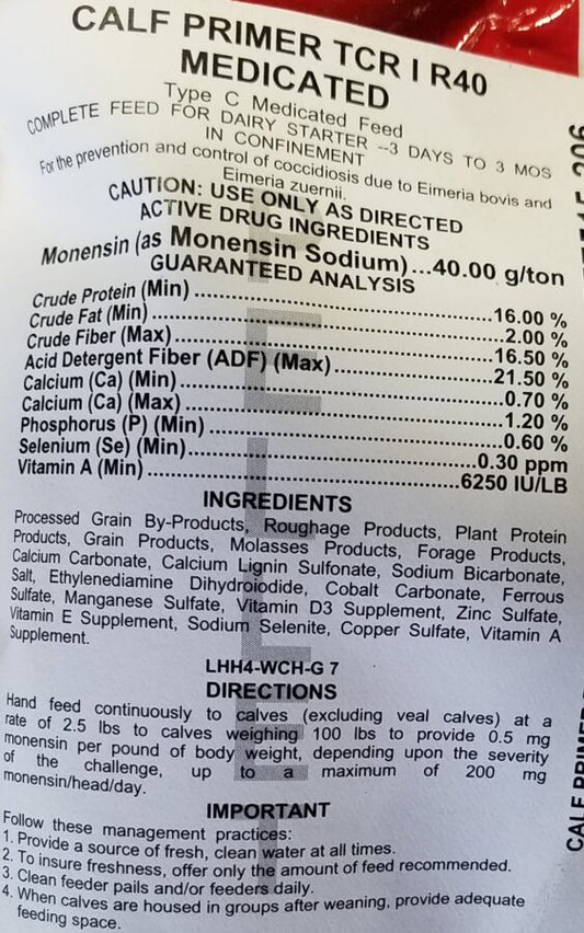 Purina Calf Primer TCR I R40 - 50 lb