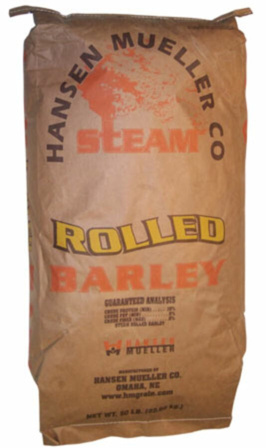 Hansen Mueller Steam Rolled Barley - 50 lb